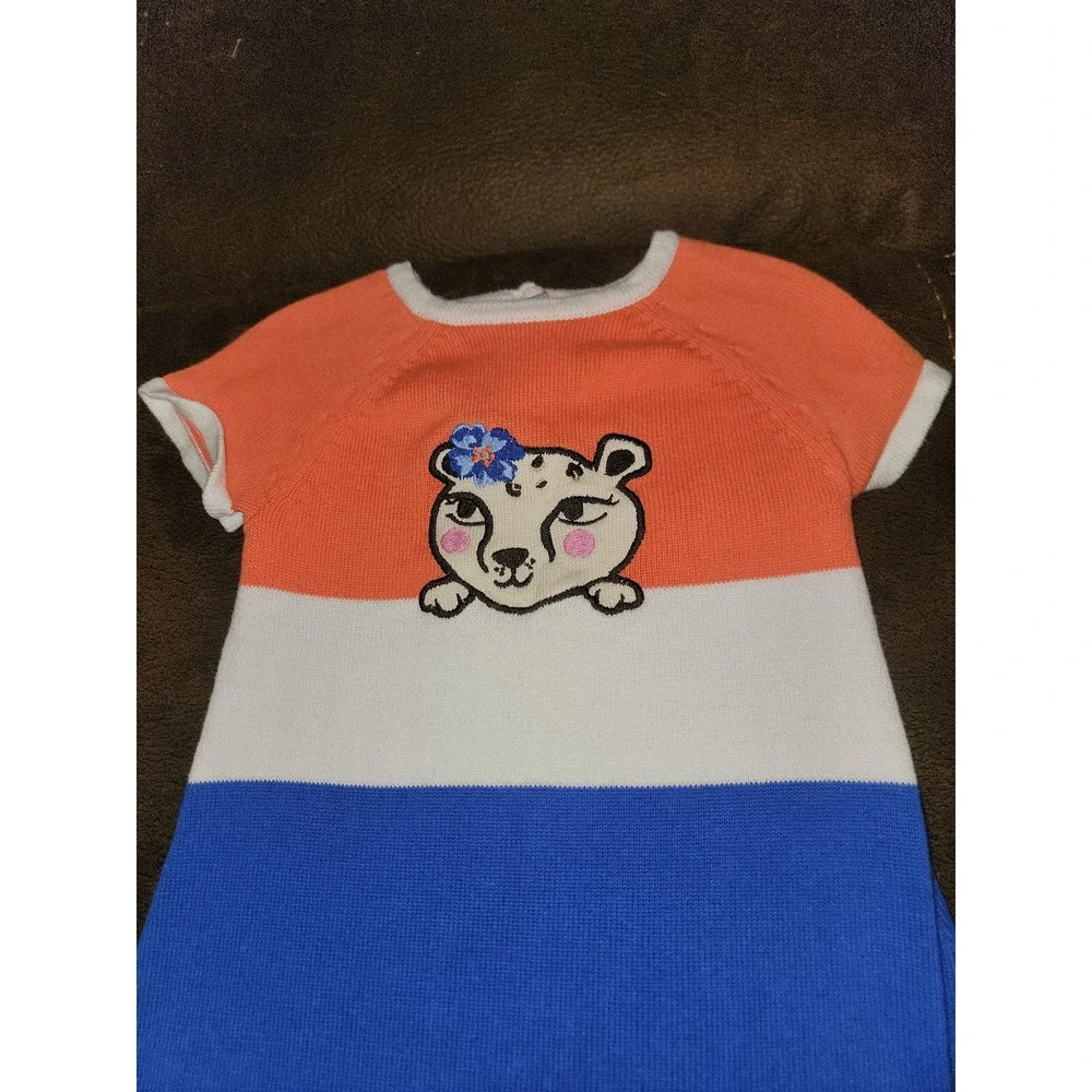 Gymboree outlet color block‎ sweater dress cat face size 3t